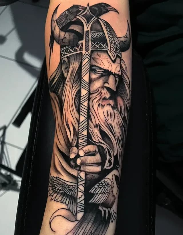 Tatuagem estilo Blackwork feita por Jeff Tattoo — estúdio de tatuagem em Gaspar, SC