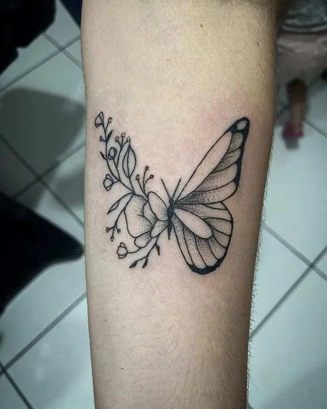 Tatuagem estilo Fineline feita por Jeff Tattoo — estúdio de tatuagem em Gaspar, SC